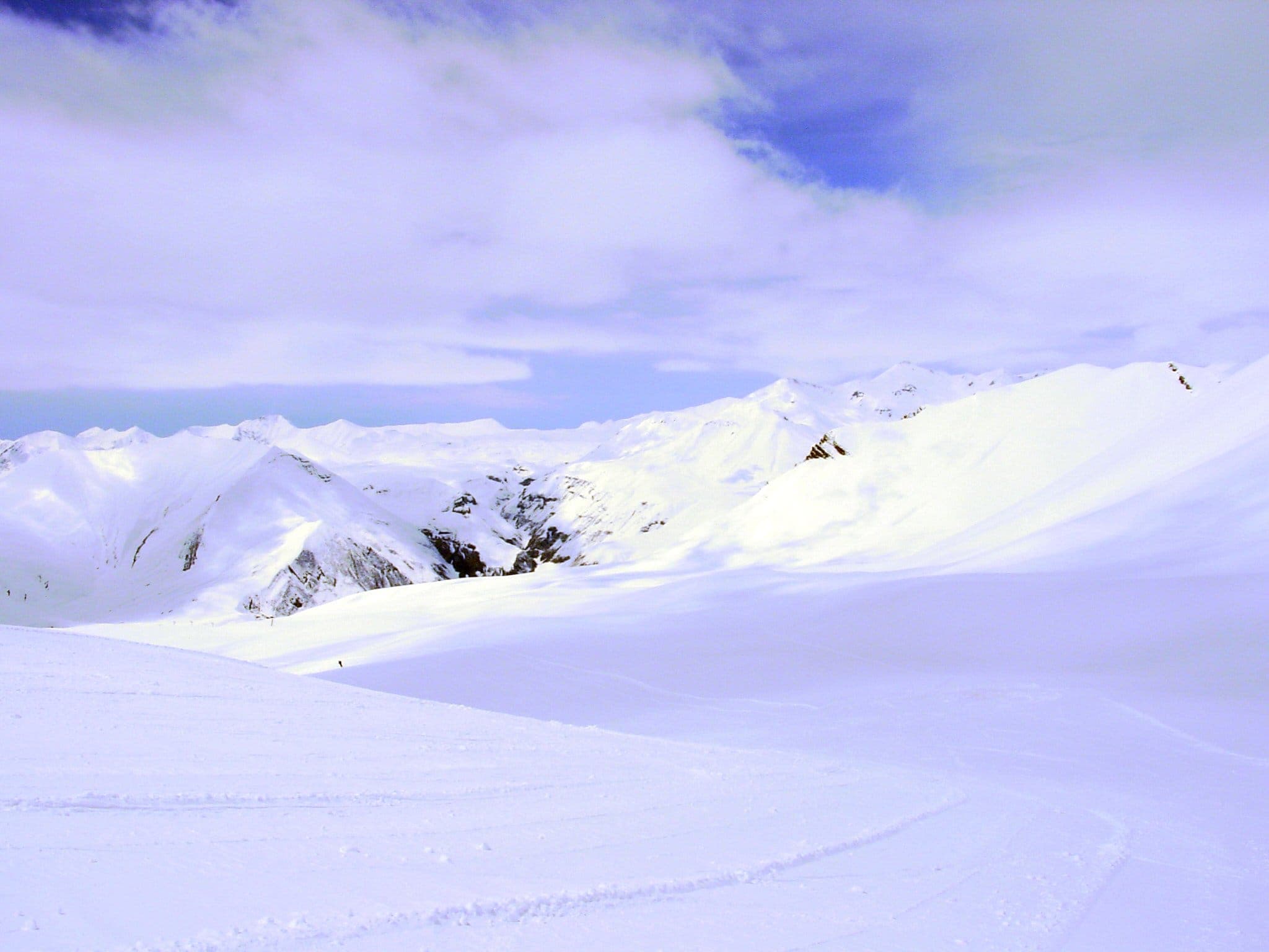 Caucasus Mountains landscape at Gudauri ski resort, Georgia