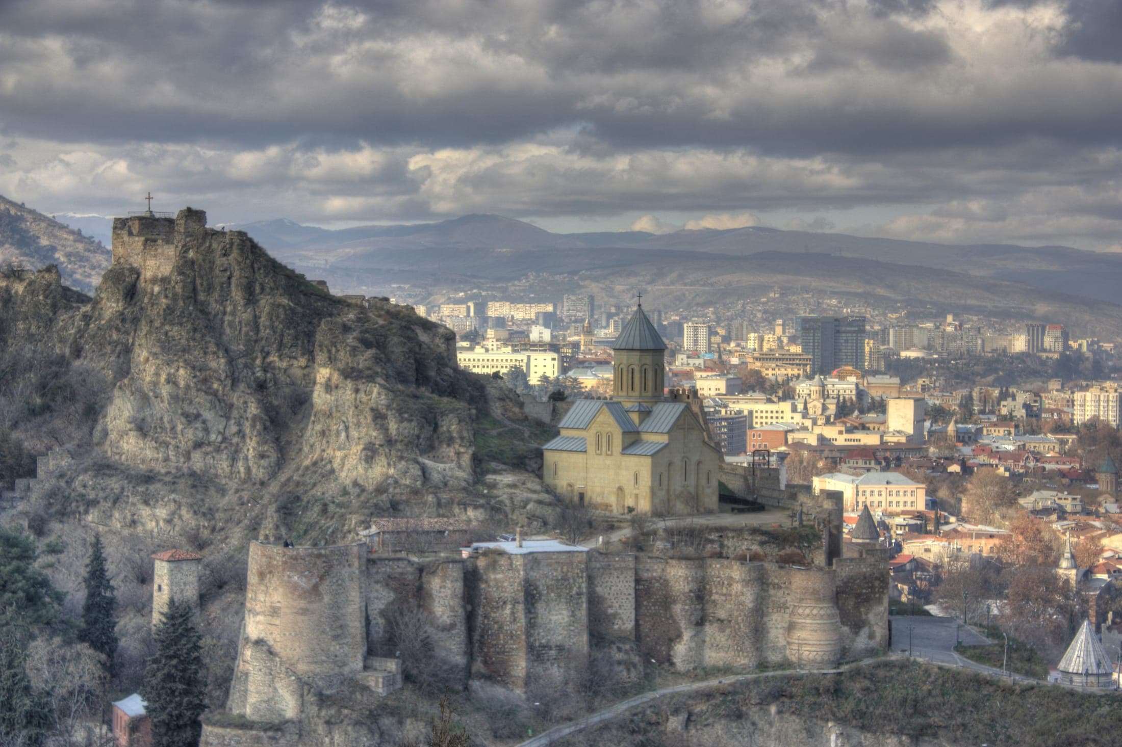 Narikala Fortress overlooking Tbilisi, Georgia