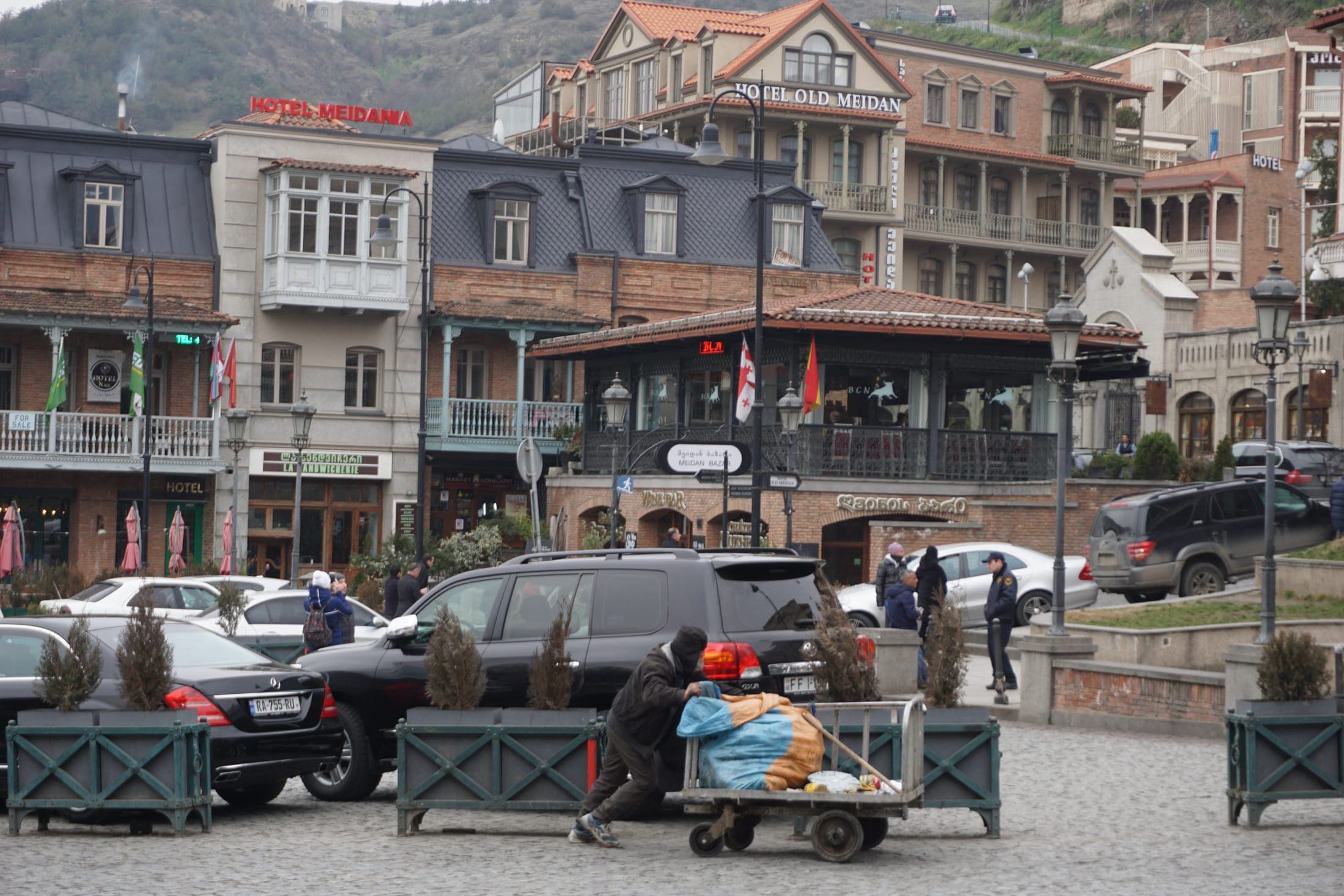 Colorful streets and buildings of Tbilisi Old Town, Georgia