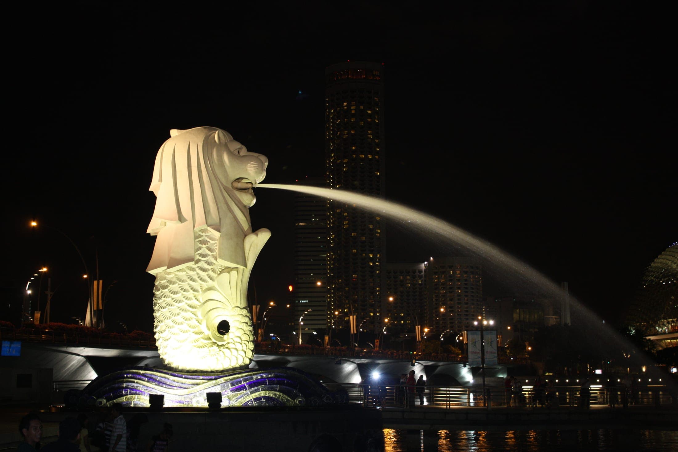 The Merlion statue at Merlion Park, Singapore