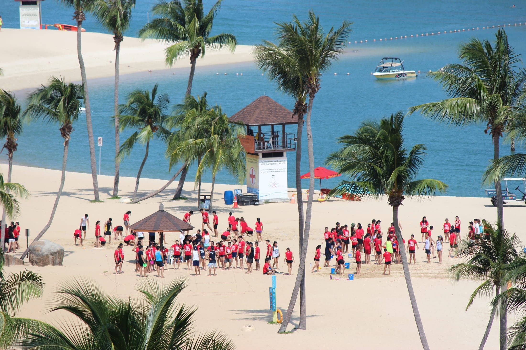 Siloso Beach on Sentosa Island, Singapore